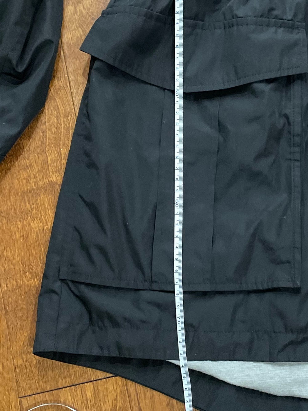 Mackage Black Hooded Trench Coat with Cinched Waist - Picture 8 of 10